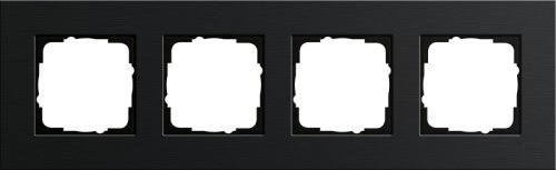 Рамка универсальная Gira Esprit 4-м. черный алюминий фото Рамка универсальная Gira Esprit 4-м. черный алюминий картинка